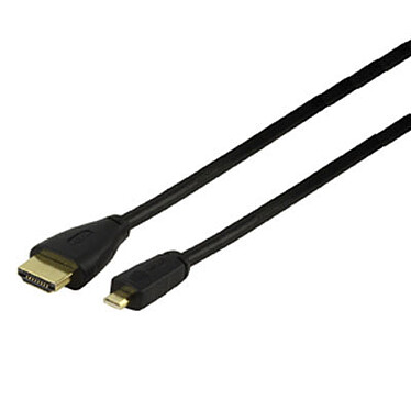 Câble HDMI 1.4 Ethernet Channel mâle / micro-HDMI mâle (plaqué or) - (2 mètres)