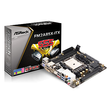 ASRock FM2A85X-ITX Carte mère Mini-ITX Socket FM2 AMD A85X (Hudson D4) - SATA 6Gb/s - USB 3.0 - 1x PCI Express 2.0 16x