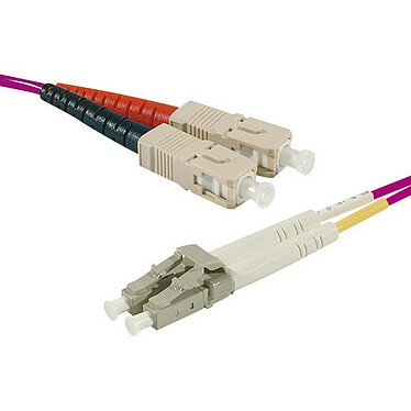 Câble fibre optique multimode OM3 50/125 LC-UPC/SC-UPC (30 mètres)