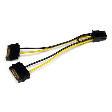 StarTech.com Video Card Power Adapter Cable - 2x SATA to PCIe 6 pin