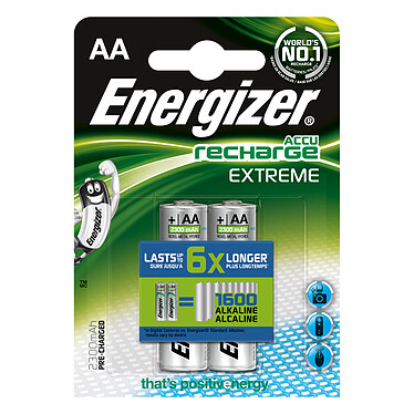 Energizer AccuRecharge Extreme Blister de 2 piles rechargeables HR06 2300 mAh