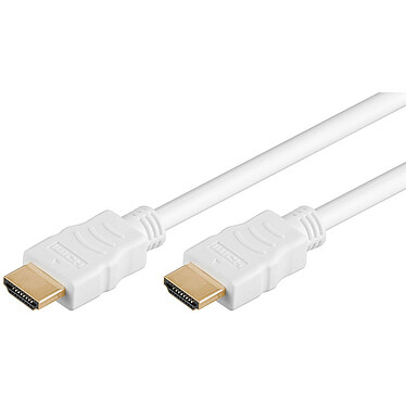 Cordon High Speed HDMI with Ethernet Blanc (3 mètres)