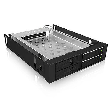 ICY BOX IB-2227StS Rack mobile pour 2 disques durs ou SSD 2.5" Serial ATA dans baie 3.5"