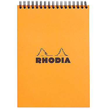 Rhodia Notepad Orange Spiral 14.8 x 21 cm quadrill 5 x 5 160 pages
