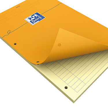 Avis Oxford Bloc Bureau perforé 21 x 32 cm 160 pages ligné Jaune