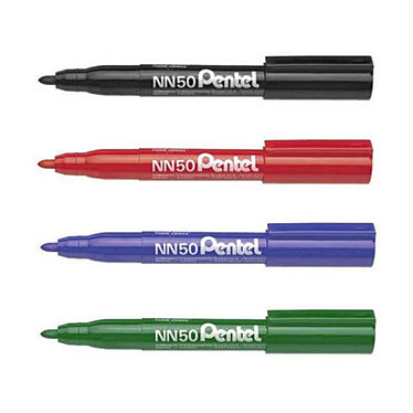  Pentel NN50 marqueur permanent pointe ogive 4.3 mm Noir
