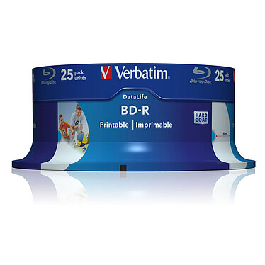 Verbatim BD-R SL 25 GB speed 6x printable (per 25, spindle)