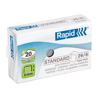 Rapid Staples 26/6 - Box of 1000