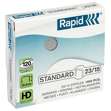 Rapid staples 23/15 box of 1000 staples