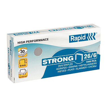 Rapid staples 26/6 box of 5000 Strong staples