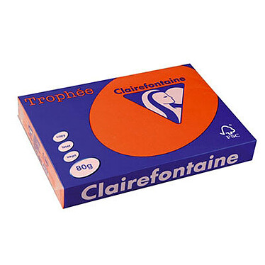 Clairefontaine Trophée Ramette de papier 500 feuilles A4 80g Rouge Corail
