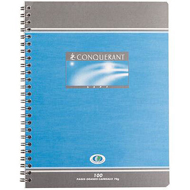 Conqurant Spiral notebook 17X22 Seyes 100p