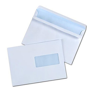 Boite de 500 enveloppes C5 autocollantes 80G fenêtre 45x100