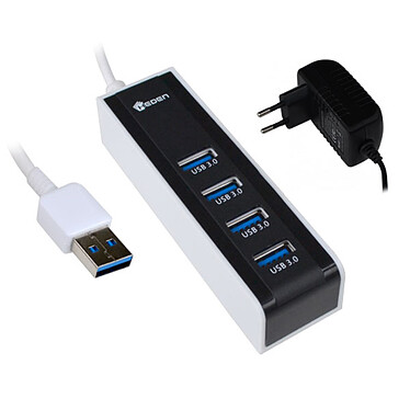 Heden hub USB 3.0 (4 ports) avec bloc d'alimentation secteur