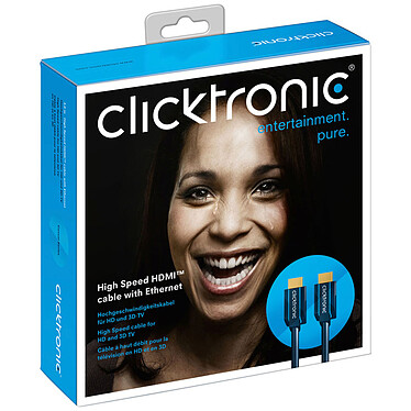 Clicktronic câble High Speed HDMI with Ethernet (10 mètres) pas cher