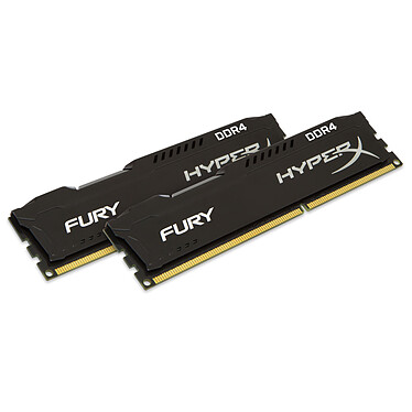 HyperX Fury Noir 8 Go (2x 4Go) DDR4 2133 MHz CL14 Kit Dual Channel 2 barrettes de RAM DDR4 PC4-17000 - HX421C14FBK2/8
