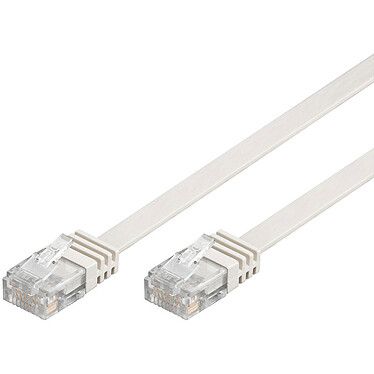 Câble RJ45 plat catégorie 6 U/UTP 0.5 m (Blanc)