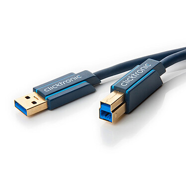 Clicktronic Câble USB 3.0 Type AB (Mâle/Mâle) - 0.5 m