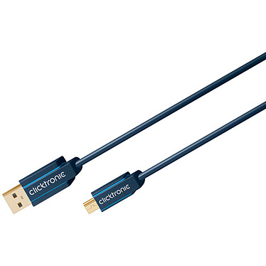 Review Clicktronic Cble Mini USB 2.0 Type AB (Mle/Mle) - 0.5m