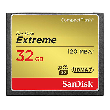 SanDisk tarjeta de memoria Extreme CompactFlash 32 GB  Tarjeta CompactFlash UDM7 y VPG20