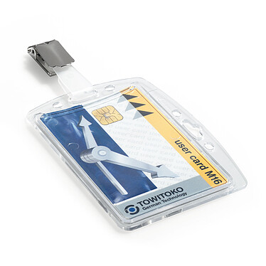 Buy DURABLE Box of 25 Security Pass Holders with Clip for 1 Card