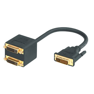 DVI-I male / 2 DVI-I female cable (25 cm)