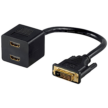 Cable DVI-D Single Link macho / 2 HDMI hembras (30 cm)