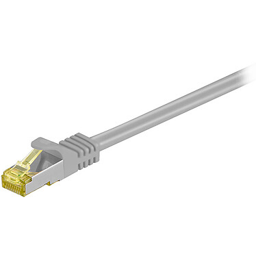 Cable RJ45 categoría 7 S/FTP 0,5 m (gris) Cable Ethernet categoría 7 de doble blindaje