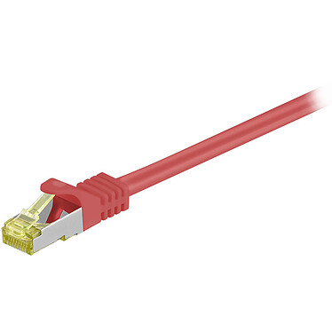 Cordon RJ45 catégorie 7 S/FTP 10 m (Rouge) Câble ethernet catégorie 7 à double blindage