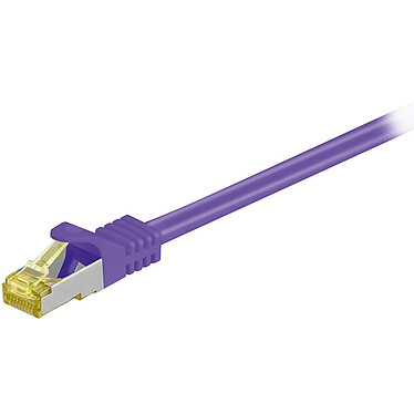 Cable RJ45 categoría 7 S/FTP 0,5 m (morado) Cable Ethernet categoría 7 de doble blindaje