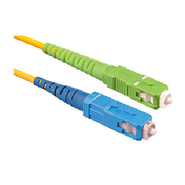 Jarretière optique simplex monomode 9/125 SC-APC/SC-UPC (2 mètres) Câble fibre optique pour box internet (compatible Freebox Ô 2A, Freebox Revolution, Freebox Mini 4K, K-Net et Wibox)