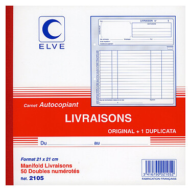 Elve Manifold Deliveries 50 sheets with duplicate 21 x 21 cm