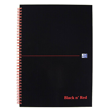 Oxford Black n' Red Cahier A4 5 x 5 mm Noir