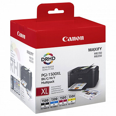 Canon PGI-1500XL C/M/Y/BK Multipack (Cyan, Magenta, Jaune, Noir)
