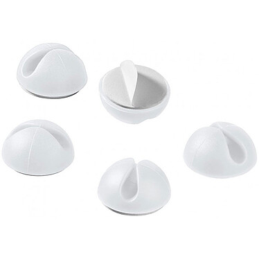 White adhesive cable guides (set of 5)