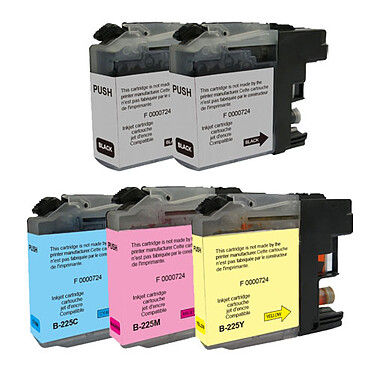 Multipack cartouches compatibles Brother LC227XL/LC225XL (Noir, cyan, magenta et jaune)