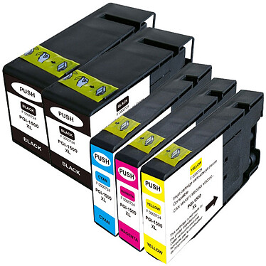 Mulitpack compatible Canon PGI-1500XL cartridges (Cyan, magenta, yellow and black)