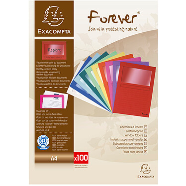 Review Exacompta Forever Folders 130g Assorted x 100