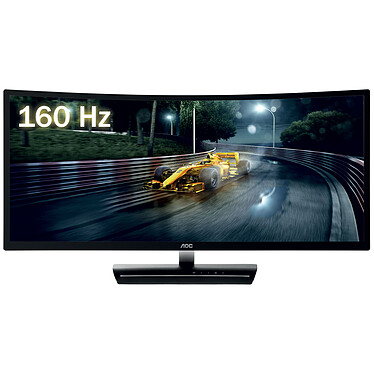 AOC 35" LED - C3583FQ 2560 x 1080 pixels - 4 ms (gris à gris) - Format large 21/9 - Dalle MVA incurvée - 160 Hz - DisplayPort - HDMI - Adaptive-Sync - Noir 