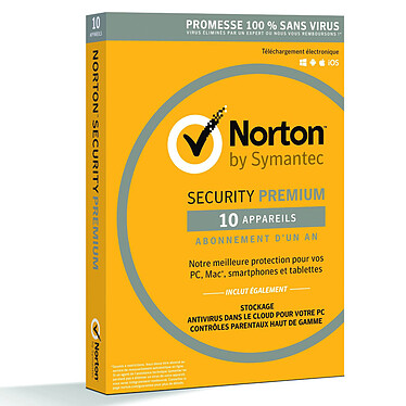 Norton Security Premium - Licence 1 an 10 postes