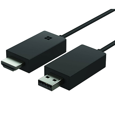 Microsoft Wireless Display Adapter 2 HDMI Adaptateur d'affichage sans fil Miracast pour smartphone, tablette et ordinateur portable (HDMI-USB)