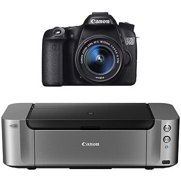 Canon EOS 70D + Objectif 18-55mm IS STM + PIXMA PRO-100 S