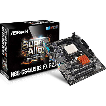 ASRock N68-GS4/USB3 FX R2.0 Carte mère Micro ATX Socket AM3/AM3+ NVIDIA GeForce 7025 - USB 3.0 -  SATA 3Gb/s