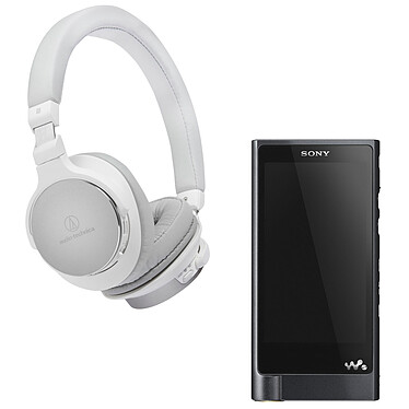 Sony NW-ZX2 + Audio-Technica ATH-SR5BT Blanc