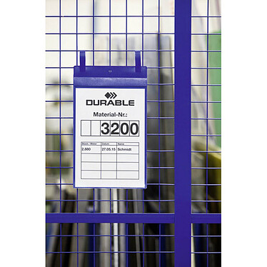 Acheter Durable Pochettes portrait avec système d'attache Bleues  x 50