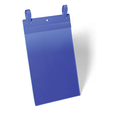 Durable Pochettes portrait avec système d'attache Bleues  x 50
