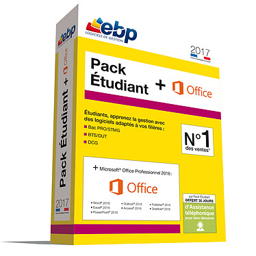 EBP Pack Etudiant 2017 + Microsoft Office Professionnel Plus 2016