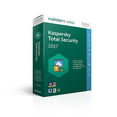 Kaspersky Total Security 2017 - Licence 5 postes 1 an