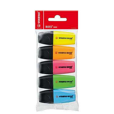 STABILO Boss Mini Pack of 5 assorted highlighters