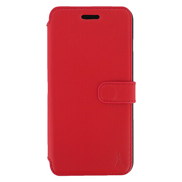 Akashi Etui Folio Cuir Italien Rouge iPhone 7 Plus